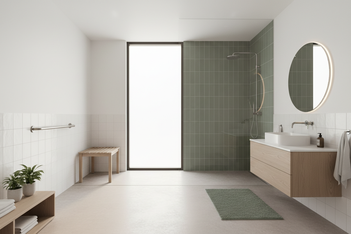 Bagno accessibile elegante